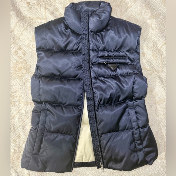 Navy blue Prada Puffer Vest